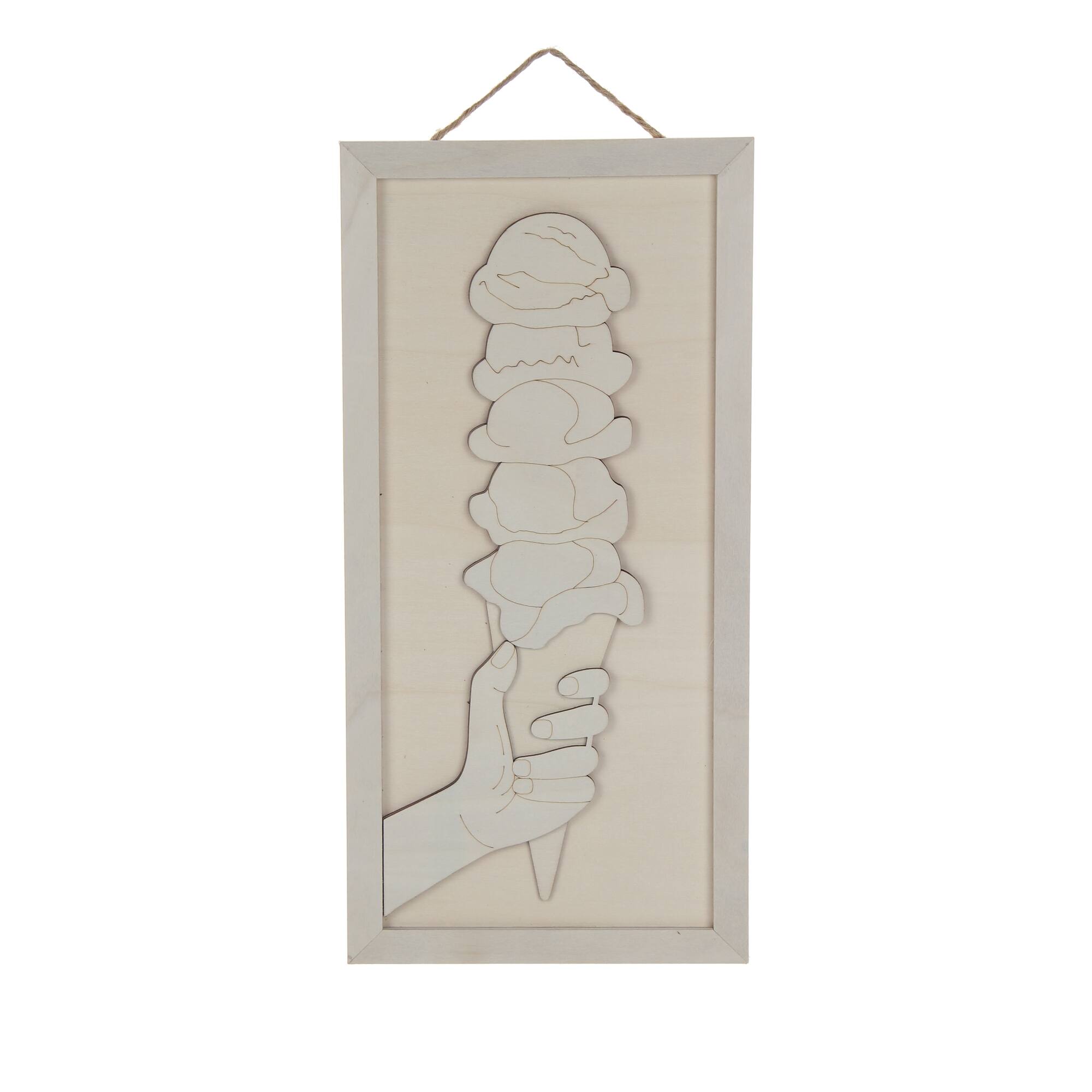 Jonathan Adler x Michaels 15.5" Ice Cream DIY Wood Plaque